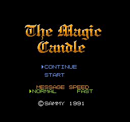 Magic Candle, The (Japan) Title Screen